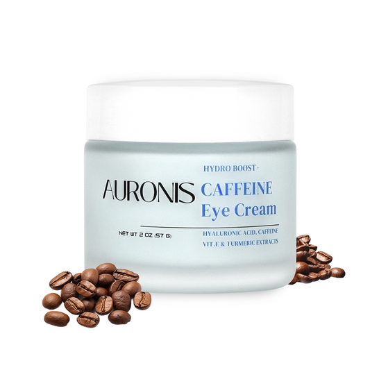 AURONIS Caffeine Eye Cream | Under-Eye Hydrator for Dark Circles, Fine Lines, Puffiness & Wrinkles | Vegan, Cruelty-Free, Non-Toxic | 2 oz